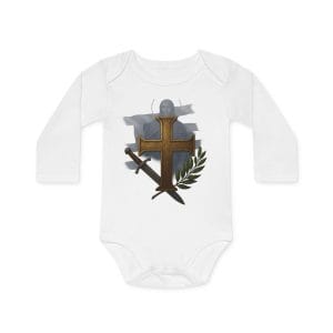 Cross of Cristianity Baby Bodysuit Organic Long-Sleeve Onesie