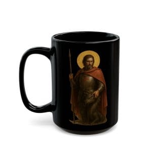 Saint George Black Ceramic Coffee Mug