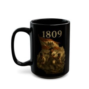 Austria 1809 Black Ceramic Coffee Mug
