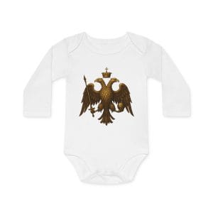 Byzantine Eagle Baby Bodysuit Organic Long-Sleeve Onesie