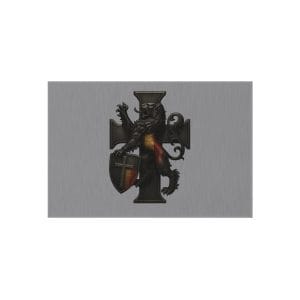 Belgian Lion on Cross Outdoor Rug