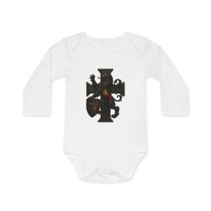 Belgian Lion on Cross Baby Bodysuit Organic Long-Sleeve Onesie