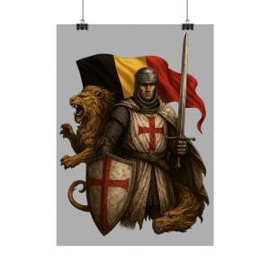 Belgian Knight Lion Poster