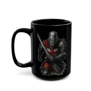 Austrian Knight Black Ceramic Coffee Mug