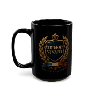 Patrimoine Vivant Black Ceramic Coffee Mug