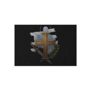 Cross of Cristianity Outdoor Rug