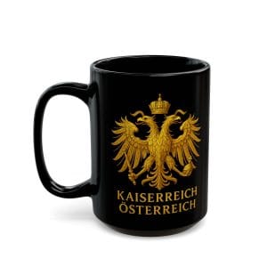 Kaiserreich Osterreich Black Ceramic Coffee Mug