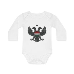 Hungarian Double Headed Eagle Baby Bodysuit Organic Long-Sleeve Onesie