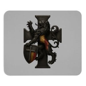Belgian Lion on Cross Mouse Pad