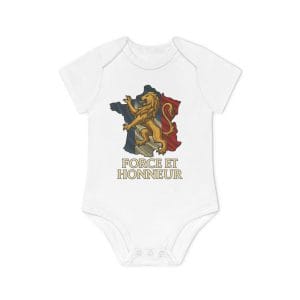 Force et Honneur Baby Organic Short Sleeve Bodysuit