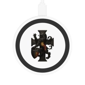 Belgian Lion on Cross Wireless Charging Pad