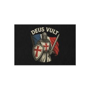 French Deus Vult Outdoor Rug