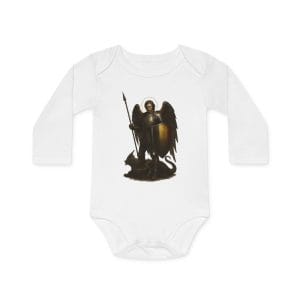 Belgian Angel Knight Baby Bodysuit Organic Long-Sleeve Onesie