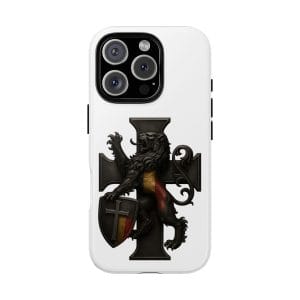 Belgian Lion on Cross Premium Protective Phone Case
